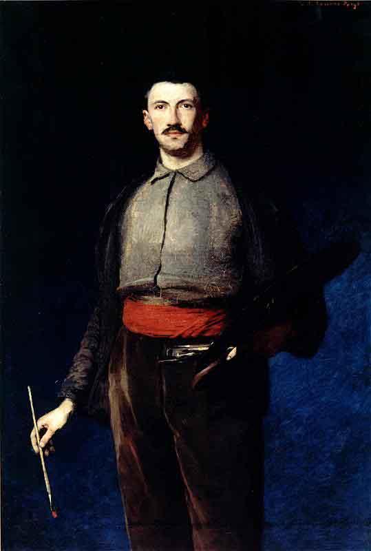 Ludwik de Laveaux Self portrait with a palette oil painting picture